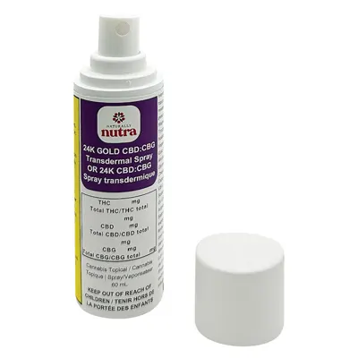 Naturally Nutra 24k Gold CBD:CBG Transdermal Spray · 60g