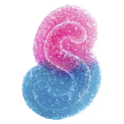Sourz By Spinach Fully Blasted Blue Raspberry Watermelon Gummies · 10 X 10mg